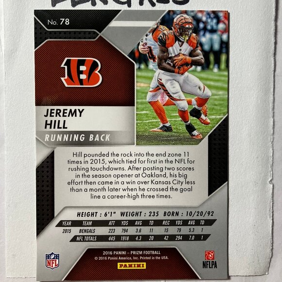PRISTINE 2016 PANINI PRIZM NFL CINCINNATI  BENGALS SIX (6) SELECT TEAM MEMBERS - Picture 14 of 14